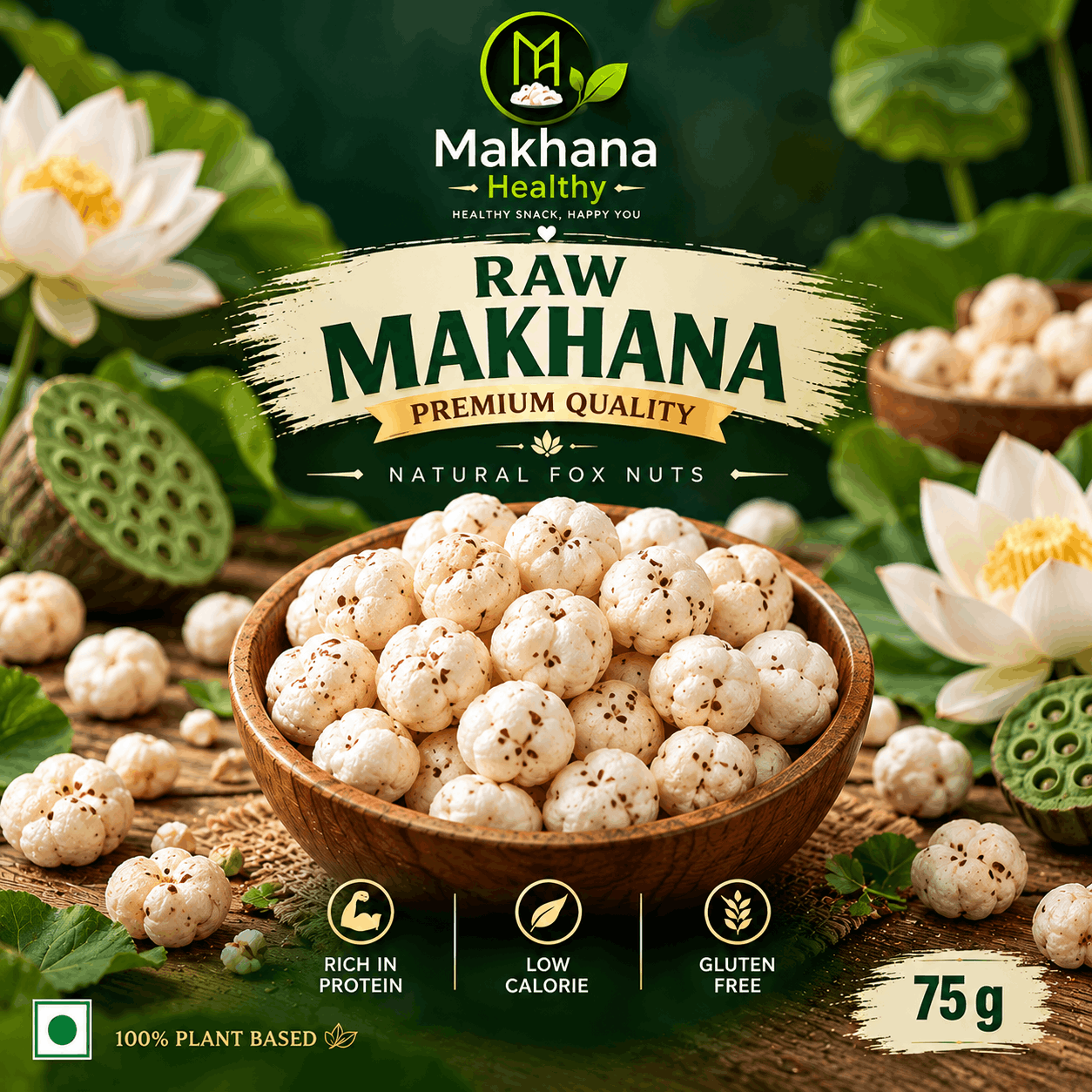 Premium Raw Makhana 75g